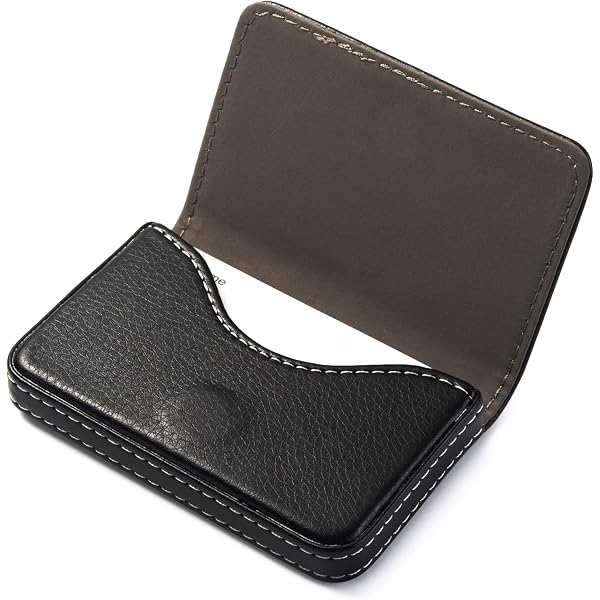 Pack De 2 Tarjeteros De PU Con Cierre Magnético, Horizontales, En Negro Y Marrón