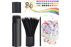 Camiki Art 36 Colouring Pencils, Coloured Pencils Drawing Pencils, Oil-based Water-soluble Artist Pencil Set, No Wax, for Kids & Adults Sketching, Doodling, Painting, Writing, Pre-sharpened (36)