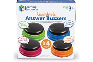 Learning Resources Inspelningsbar Svar Buzzers 4-Stycken Uppsättning