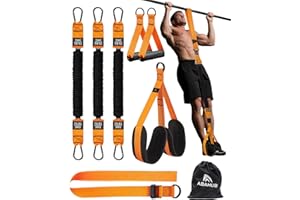 ‎ABAHUB Abahub Klimmzugband Set Klimmzughilfe Widerstandsbänder Pull UP Band für Klimmzüge, Training zu Hause & Fitnessstudio, Ideal für Anfänger, Krafttraining mit Tragetasche