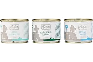 MjAMjAM - nourriture humide premium pour chats - emballage mixte II - gibier & lapin, dinde, canard & volaille, pack de 6 (6 x 200 g), sans céréales avec supplément de viande