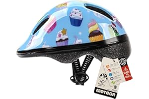 ‎METEOR Kask Rowerowy Dla Dzieci – Dziecięcy Kask Rowerowy Na Rower, Hulajnogę, Rolki – Bezpieczny Kask Dla Dziewczynki i Chłopca – Kask Na Rower Dzieciecy, Kaski Dziecięce Regulowane, Kask Dla Dziecka METEOR