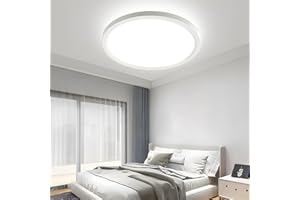 OTREN Plafoniera LED Soffitto, 18W 4000K Lampada da Soffitto IP44 Plafoniera Bagno Rotonda Ø21.8CM Lampadario LED per Soggiorno Camera da Letto Cucina Balcone Corridoio, Bianco Neutro
