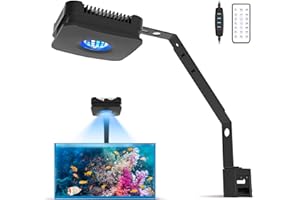 Lominie LED Illuminazione a LED dell'acquario, lampada per acquario a spettro completo, luce per acquario sel con telecomando, per coralli, barriera corallina, acquario nano piantato (P30 salino)