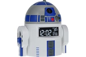 Paladone R2D2 budzik – oficjalnie licencjonowany produkt Star Wars z dźwiękami R2D2, idealna dekoracja dla fanów Gwiezdnych Wojen z budzikiem, zasilany przez USB