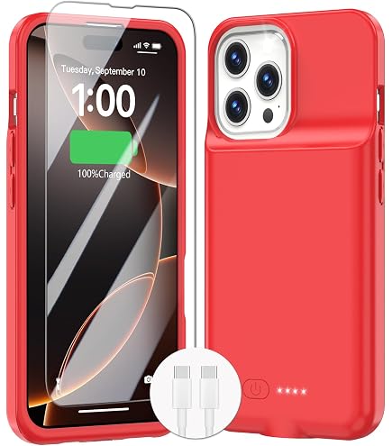 BOPPS IPhone 16 Pro Max Battery Case - 8500mAh 15W Fast Charging With 360° Protection