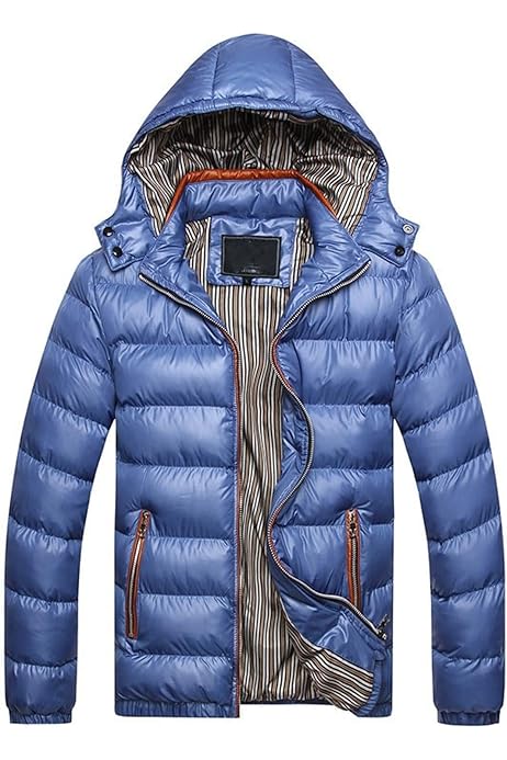 Giubbotto Piumini Leggeri Con Cappuccio Piumino Uomo Vera Piuma