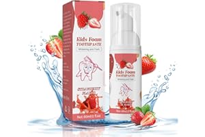 INSKIN Foam Kids Toothpaste,Childrens Toothpaste,Toddler Toothpaste with Fluoride-Free for U Shaped Toothbrush,Teeth Whitening Foam Teeth Cleaning Anti-Cavity,Natural Mousse Foam Toothpaste.