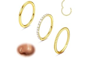 Diamday 3 st näsring kirurgiskt stål för kvinnor näsa piercing smycken
