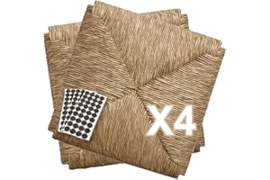 ZStyle SET SEDUTE PAGLIA mod 998 37x37 cm Seduta Sedile Ricambio Telaio Fondo per Sedie Impagliate Sedia + FELTRINI OMAGGIO (4 Pezzi)