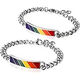 Snyvpra Gay Pride Armband Set - 2 Regenbogen Armbänder Für LGBTQ Support & Solidarität