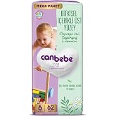 Canbebe Bebek Bezi 6 Beden (15-27 kg) 62 Adet