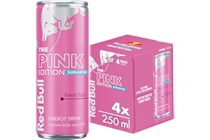 Red Bull Energy Drink Sugar Free Pink Edition Forest Fruits 250ml x4