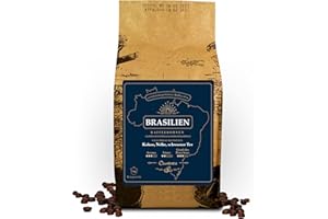 Caveres - Kawa Ziarnista I Brazylia I 50% Arabika I 50% Robusta I Świeżo Palona Metodą Mistrzowską I Aromatyczna I Kakao, Goździki, Czarna Herbata - 1kg