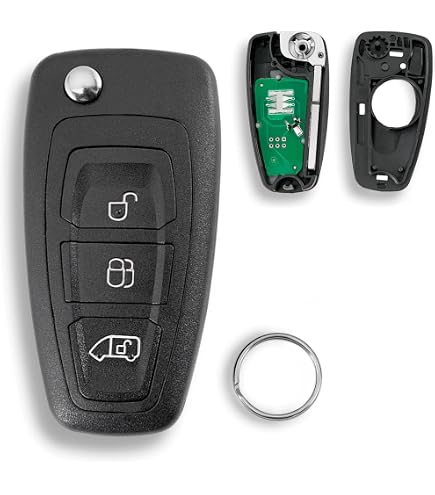 Telecomando Chiave Ford Transit MK7 2006-2014 433MHz 3 Pulsanti - Con Chip 63 E Batteria CR2032, Non Programmata - 5