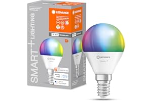 LEDVANCE E14 LED Lampe Mini Bulb, Smart Home Wifi Leuchtmittel mit 4,9W (470lm) ersetzt 40 W Glühbirne, dimmbar, RGBW Lichtfarbe (2700-6500K), steuerbar mit Alexa, google oder App, Lampe im 1er-Pack