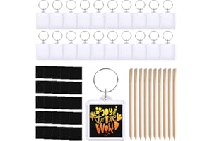 Astaron Lot de 40 papiers à gratter arc-en-ciel, 20 porte-clés, 10 stylets en bois, porte-clés arc-en-ciel à gratter pour remplissage de sac de fête et fournitures d'artisanat