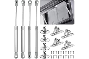 JIZZU Amortiguadores Muebles Cocina, 4Pcs Pistones Hidraulicos Muebles Cocina 200N, Amortiguador Canape con Diseño de Sellado de Núcleo de Cobre, Amortiguador Puerta Cocina