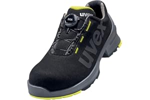 Uvex 1 Safety Low Shoes S2 Black/Yellow Work Shoes for Men & Women Water Resistant Breathable ESD Sole