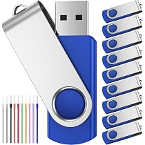 Easypack Lot De 6 Boîtiers Transparents Pour Clés USB – Avec Pince Livret & Espace Jaquette