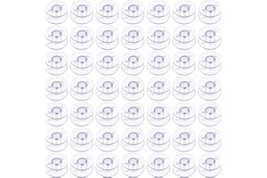 50 X Clear Plastic Bobbins for Domestic Sewing Machines by UMTMedia® - Spools Winder Universal Compatibility