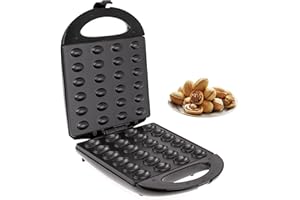IDOR STORE Tostapane per noccioline Arachidi Nocciole Biscotti XL 24 posti Max 1600 W Macchina Piastra Elettrica NUT MAKER Per Dolci Noci Biscotti Con Waffle per cialde a forma di noce Rivestimento antiaderente