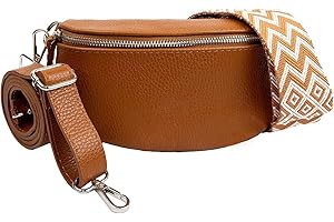 Woodland Leathers Genuine Italian Leather Shoulder Bag & Crossbody Bags For Women With 2 Straps, Leather Women's Cross-body Bags Chest Bag Shoulder Bag Bumbags