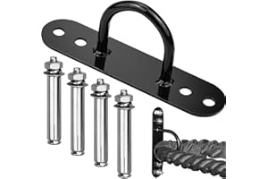 ‎XIUMESO Xiumeso Wandanker Fahrrad, Fitness-Tau-Halterung, Battle Seile Anchor, Widerstandstrainer, 300kg Belastbare Wand- / Deckenmontage-Ankerhalterung für Krafttraining-Systeme, Yoga, Schaukeln, Boxsack