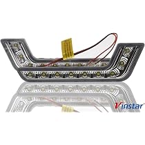 ONCCI LED Tagfahrlicht,12V 2 X Stück 8 LED Tagfahrlicht E4 R87 StvzO Tagfahrleuchten Universal