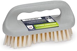 GERLON Brosse de Nettoyage – Pour Nettoyer, Récurer Désincruster ou Lessiver tous supports – Manche 100% Plastique Recyclé – Made in France