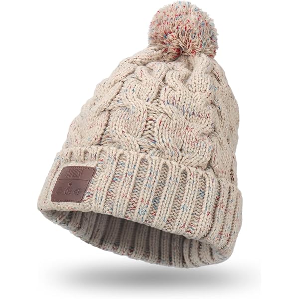 Flintronic Bonnet Bluetooth Avec Haut-Parleurs Stéréo - Cadeau Original Hiver, Musique Douce, Lavable, Pour Ski, Randonnée Et Sports
