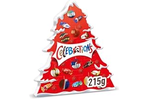 BOUNTY Celebrations Chocolate Advent Calendar 215g, Assorted Chocolates Gift Box Filled With Mini Chocolate Bars & Biscuits