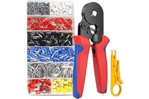 COMFORTY Pince à Sertir Kit D'outils de Sertissage avec Cosse Electrique 1200pcs, Câble de Cosses 0,25-10,00 mm² Pince à Embout Réglable, Pince à Sertir les Embout Fil Electrique, Pince Electricien