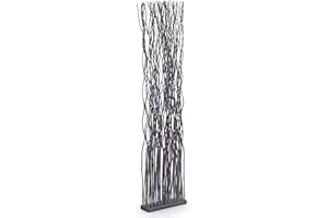 ‎DESIGN DELIGHTS Willow Room Divider Wave, Willow Wood, 170 x 40 cm (H x W), Screen Made of Willow Branches, Room Divider, Partition Wall, Room Divider, Colour: Brown