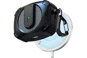 RFUNGUANGO Compatibile con AirPods Pro 2/1 Custodia Protettiva (2023/2022/2019) con Kit di Pulizia, Nuova Custodia Protettiva a Tema Spaziale 2024, Compatibile con MagSafe,Cosmo-Nero