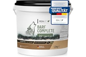 ReaVET Barf Complete Chien Poudre 1,2 kg - Barf pour Chiens, Barf Additif Chien Complet, Barf Poudre Chien, Minéraux, Vitamines Chien, Barf Chien