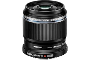 Olympus M. Zuiko Digital ED 30mm F3.5 Macro-Objektiv, geeignet für alle MFT-Kameras (Olympus OM-D & PEN Modelle, Panasonic G-Serie), schwarz