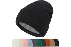 DRESHOW Berretto Invernale per Uomo e Donna Berretto a Maglia Calda Unisex Berretti Morbido e Pesante Caldo con Risvolto per il Freddo