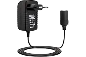 ‎RETOO Retoo Adapter gniazda zapalniczki 12V 2A, zasilacz samochodowy, adapter gniazda zapalniczki samochodowej 12V 2A, adapter AC/DC do nawigacji, przetwornica prądu, przetwornica napięcia, przetwornica
