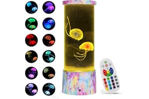 AONESY Lampara Medusas 17 Colores, Lámparas de Lave Medusa con Mando a Distancia,Lamparas Medusas Lave Decoración de ambiente