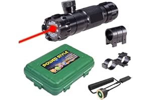 DazulI Puntatore A Lungo Raggio Ad Alta Potenza - Torcia Con Puntatore Verde Con Messa A Fuoco Regolabile Per Astronomia Notturna, Campeggio All'aperto, Caccia Ed Escursionismo - Ricarica USB,Rosso