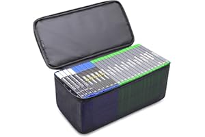 sisma Estuche para organizar 23-27 Discos de Juego Bolsa de Viaje Compatible con Juegos Xbox PS5 PS4