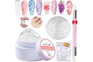 ‎NAIL GIL NAILGIL Solid Builder Gel für Nagellack, Solid Nail Glue Gel 3D Nagelskulptur with Tool Set, Salon DIY zu Hause, klar 15g
