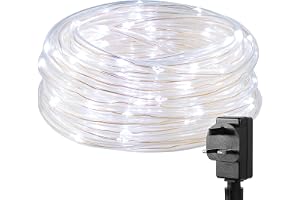 Lepro Outdoor Rope Lights with Timer, Low Voltage, 10m/33ft Waterproof Outdoor String Lights Plug in, 8 Modes Daylight White 