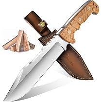 J&V NANO Full Tang Outdoor Messer – 7,5 Cm Klinge, MOVA-Stahl, Mikarta-Griff, Leder-Scheide, Handgefertigt In Spanien