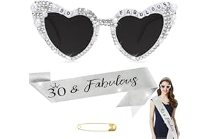 KUFAERBEAM Birthday Queen Glasses Kit, Birthday Queen Sash,21st 30th Birthday Gifts, Birthday Glitter Pink Sash Sparkling Birthday Supplies for Women Girls Birthday Party Suppliesa