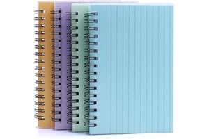 WYYFXY Bunte Karteikarten 150 × 100mm, 200 Stücke Lernkarten 4 Farben Spirale Notizblock mit Transparenter Abdeckung, Vokabelkarten für Schulsachen, Schreibwaren, Lernhilfe, Lernen Zubehör