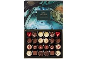 One Cocoa London Signature - Chocolate Selection Box, 24 Pieces | Luxury Handmade Chocolate Box | Milk, White & Dark Chocolates | Ideal Present for Special Occasions - 485g