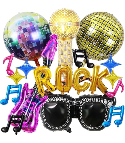 14 Bunte Musiknoten-Folienballons Aus Mylar – Perfekt Für Musik-Partys, Geburtstage & Dekoration