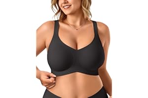 Vertvie Biustonosze dla kobiet bez fiszbin, bez fiszbin, biustonosz podtrzymujący pod pachami, bezszwowy, push-up, pełne pokrycie, koszulka, biustonosz sportowy